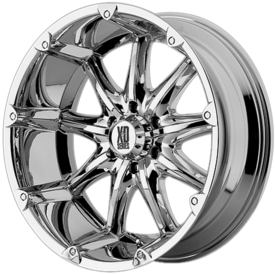 KMC XD 122 series polished 16x8 8x170mm wheels.